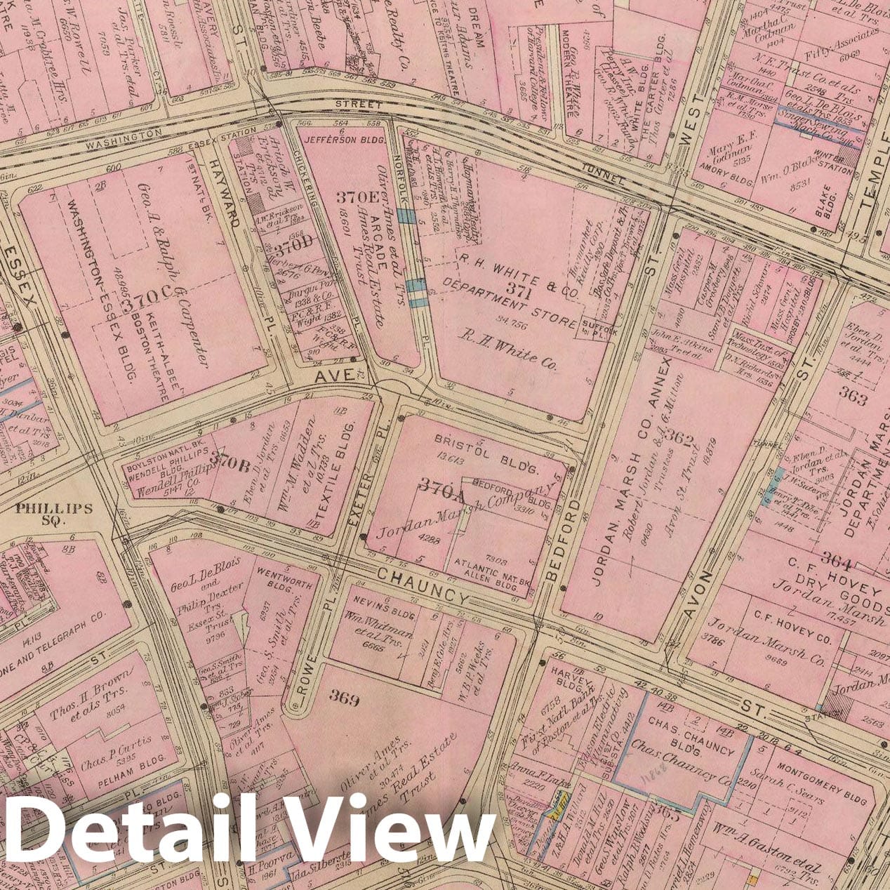 Historic Map : Atlas City of Boston: Boston Proper and Back Bay, Boston 1928 Plate 011 , Vintage Wall Art