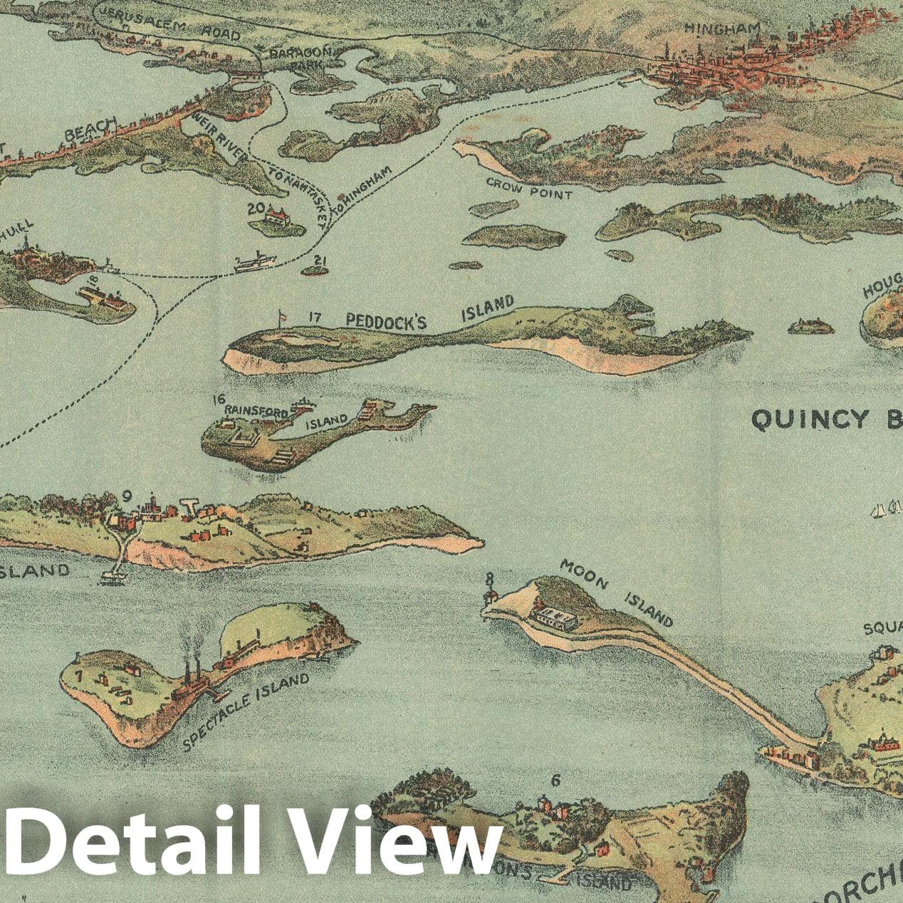 Historic Map : Boston & Cape Cod 1900 , Vintage Wall Art