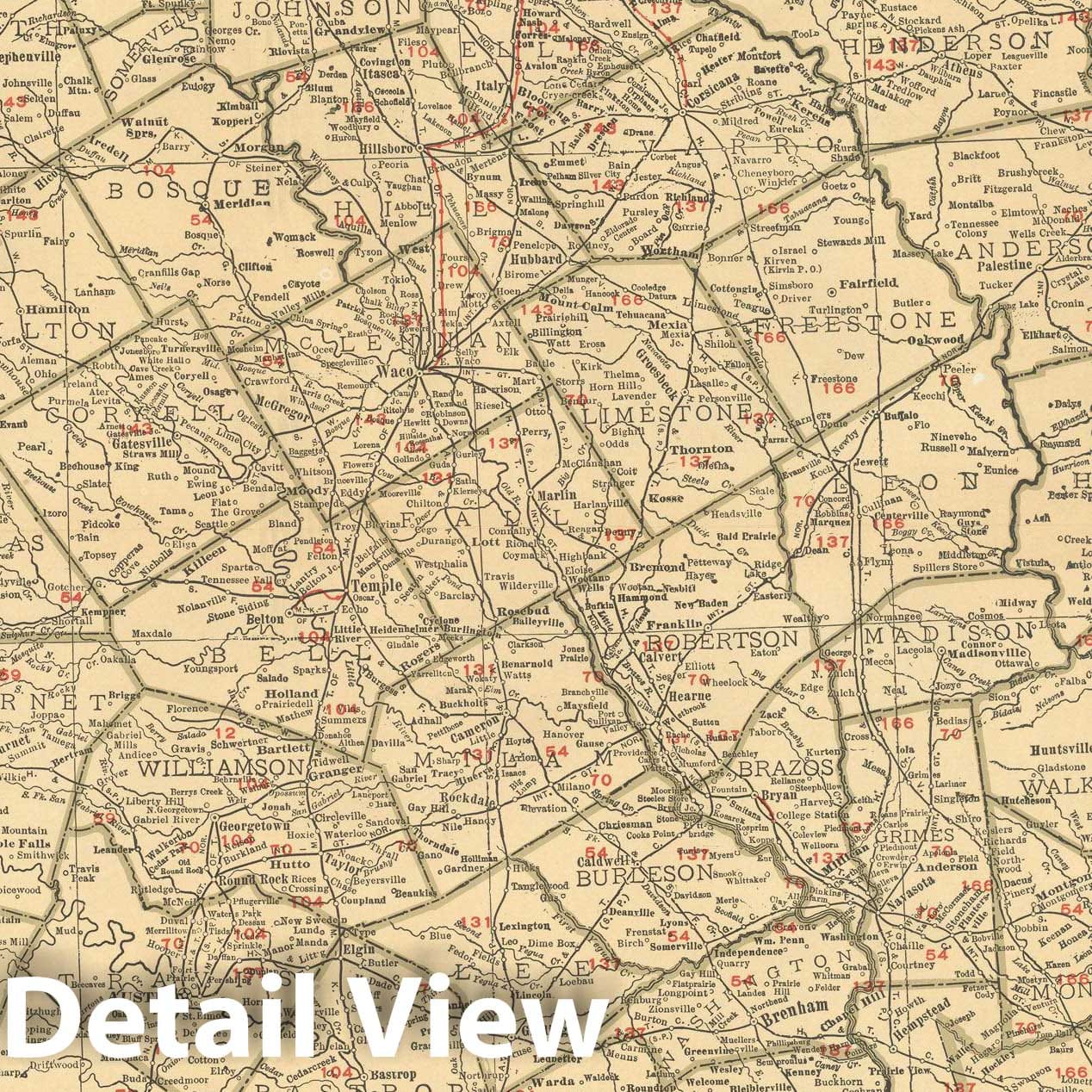Historic Map : Texas 1925 , v2, Vintage Wall Art