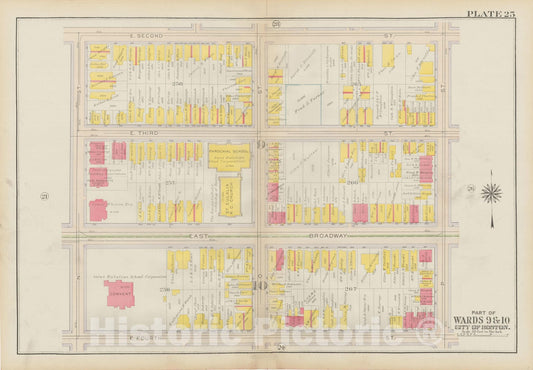 Historic Map : Atlas City of Boston: South Boston 1919 Plate 028 , Vintage Wall Art