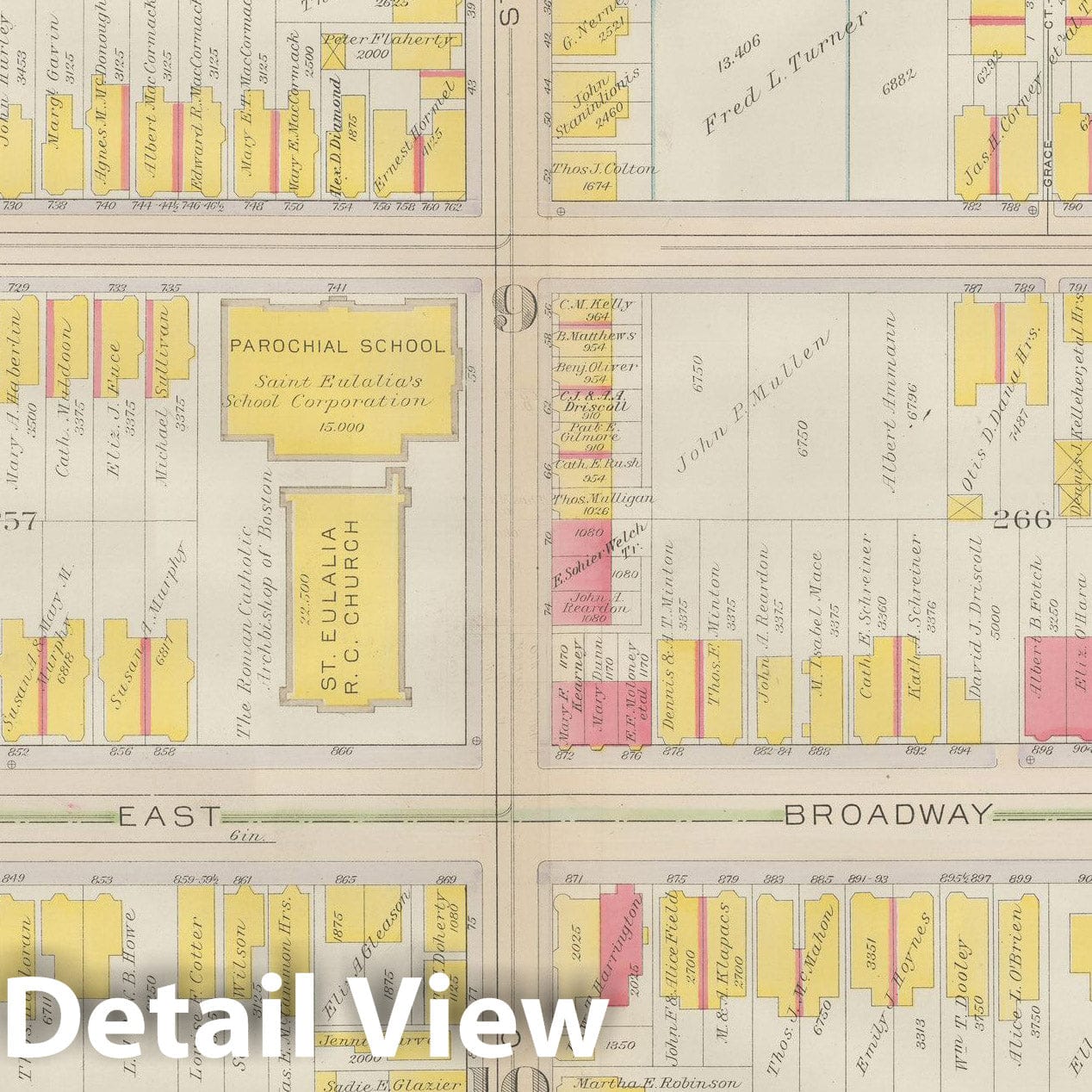 Historic Map : Atlas City of Boston: South Boston 1919 Plate 028 , Vintage Wall Art