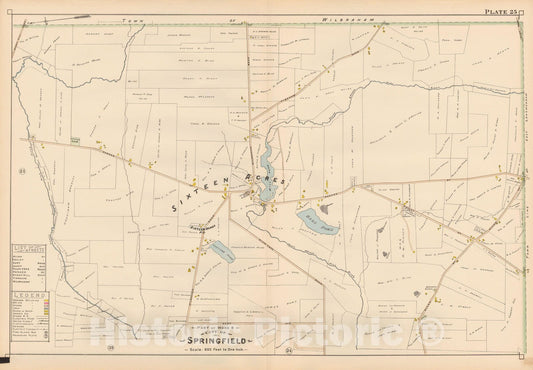 Historic Map : Atlas City of Springfield, Springfield 1899 Plate 025 , Vintage Wall Art