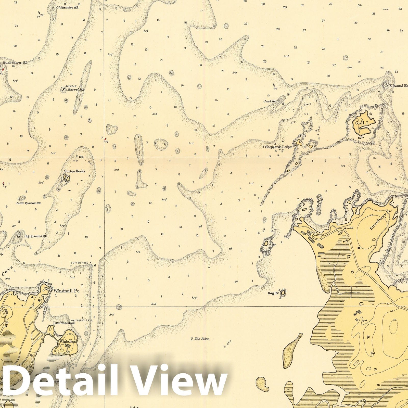 Historic Map : Cohasset 1915 Topographic Map , v2, Vintage Wall Art