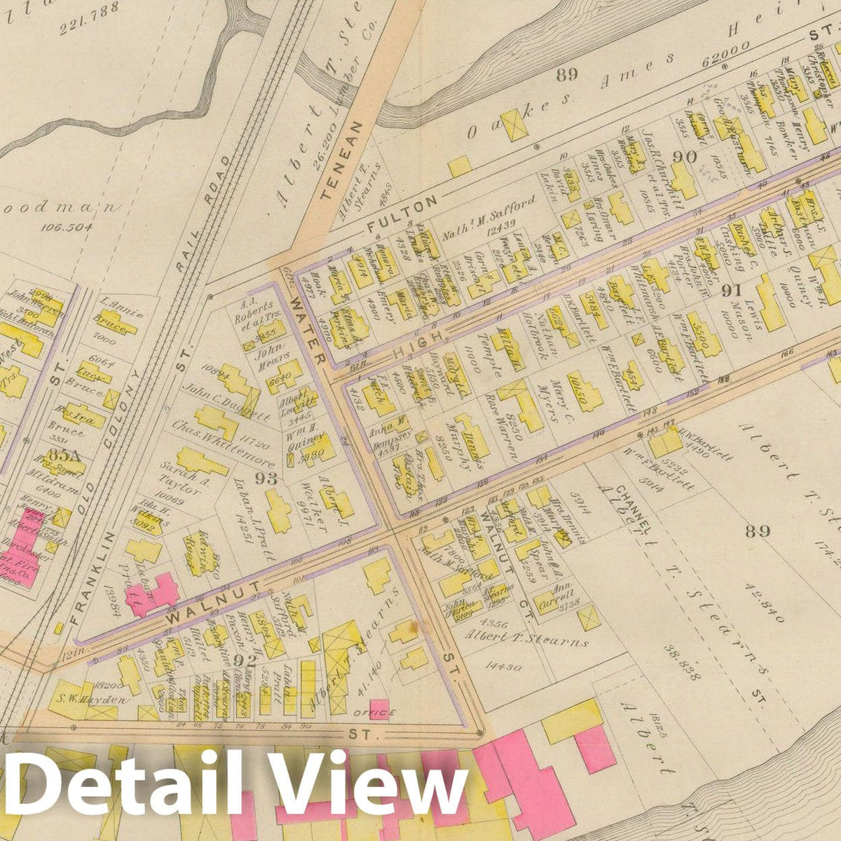 Historic Map : Atlas City of Boston, Vol. 5, Dorchester, Dorchester 1894 Plate 032 , Vintage Wall Art