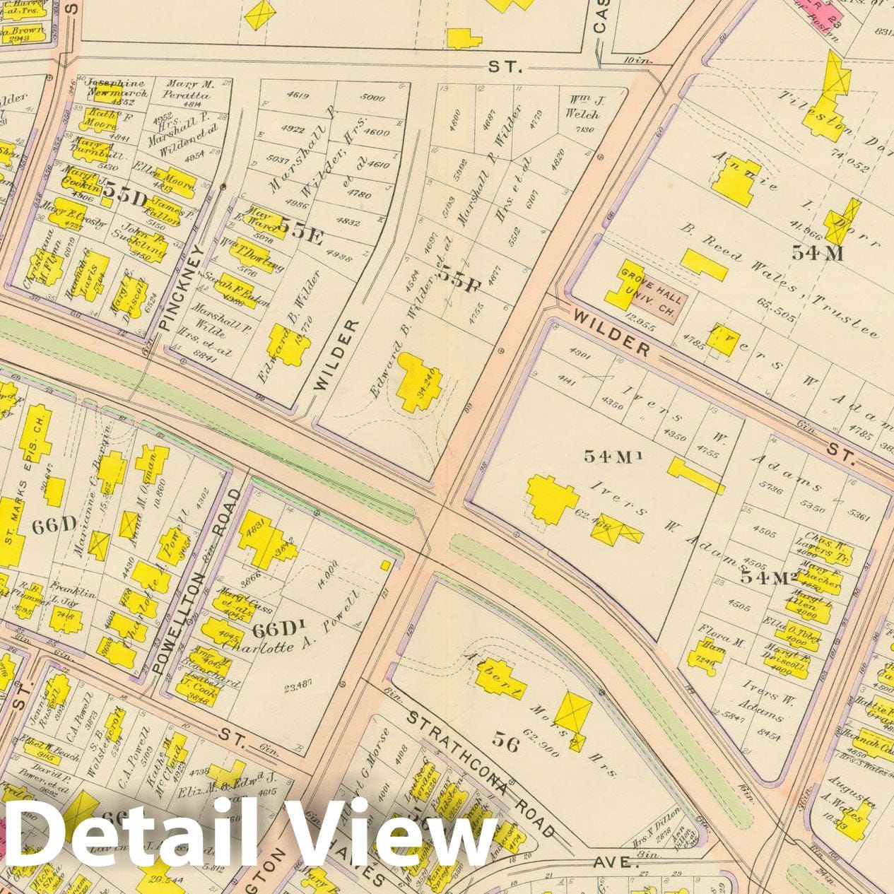 Historic Map : Atlas City of Boston, Dorchester, Dorchester 1910 Plate 014 , Vintage Wall Art