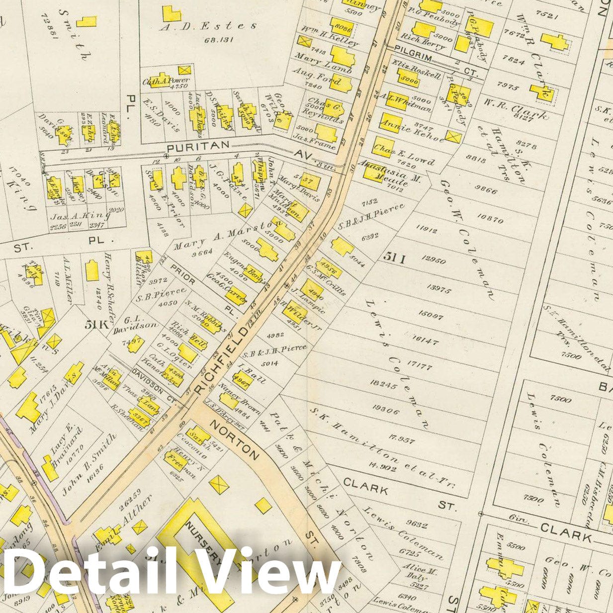 Historic Map : Atlas City of Boston, Vol. 5, Dorchester, Dorchester 1889 Plate 010 , Vintage Wall Art