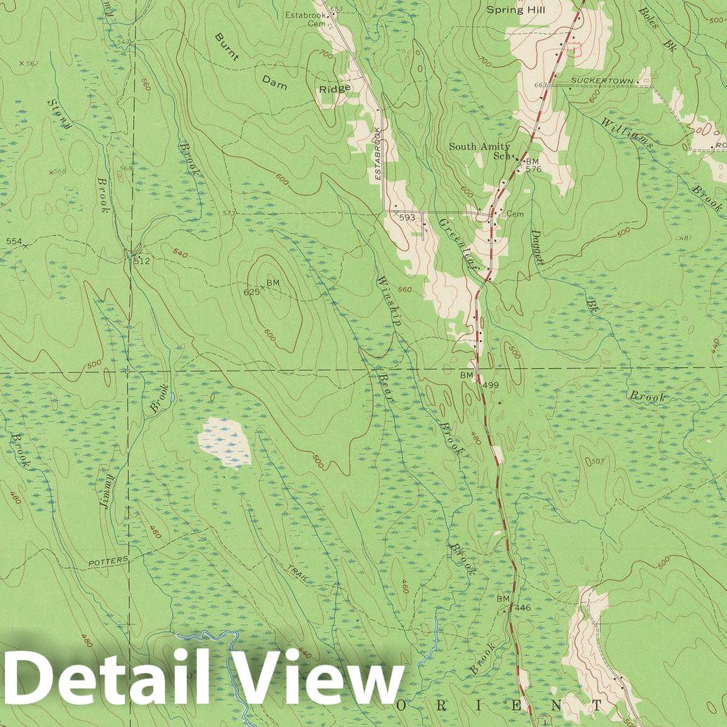 Historic Map : USGS 7.5 Minute Sheets and Quadrangles, Amity & Cary & Haynesville & Orient 1958 Topographic Map , Vintage Wall Art