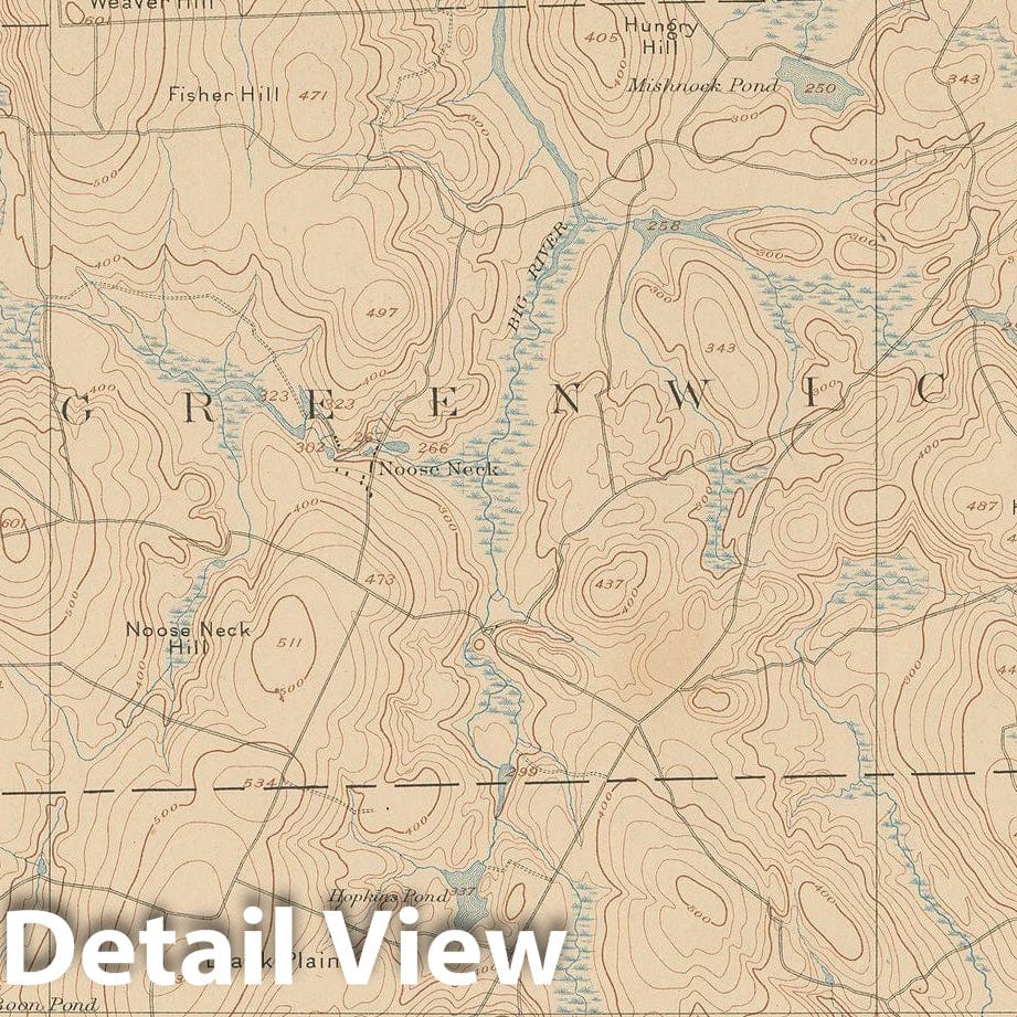 Historic Map : USGS 7.5 Minute Sheets and Quadrangles, Coventry & Crompton & Exeter & Phenix & West Greenwich 1894 Topographic Map , Vintage Wall Art