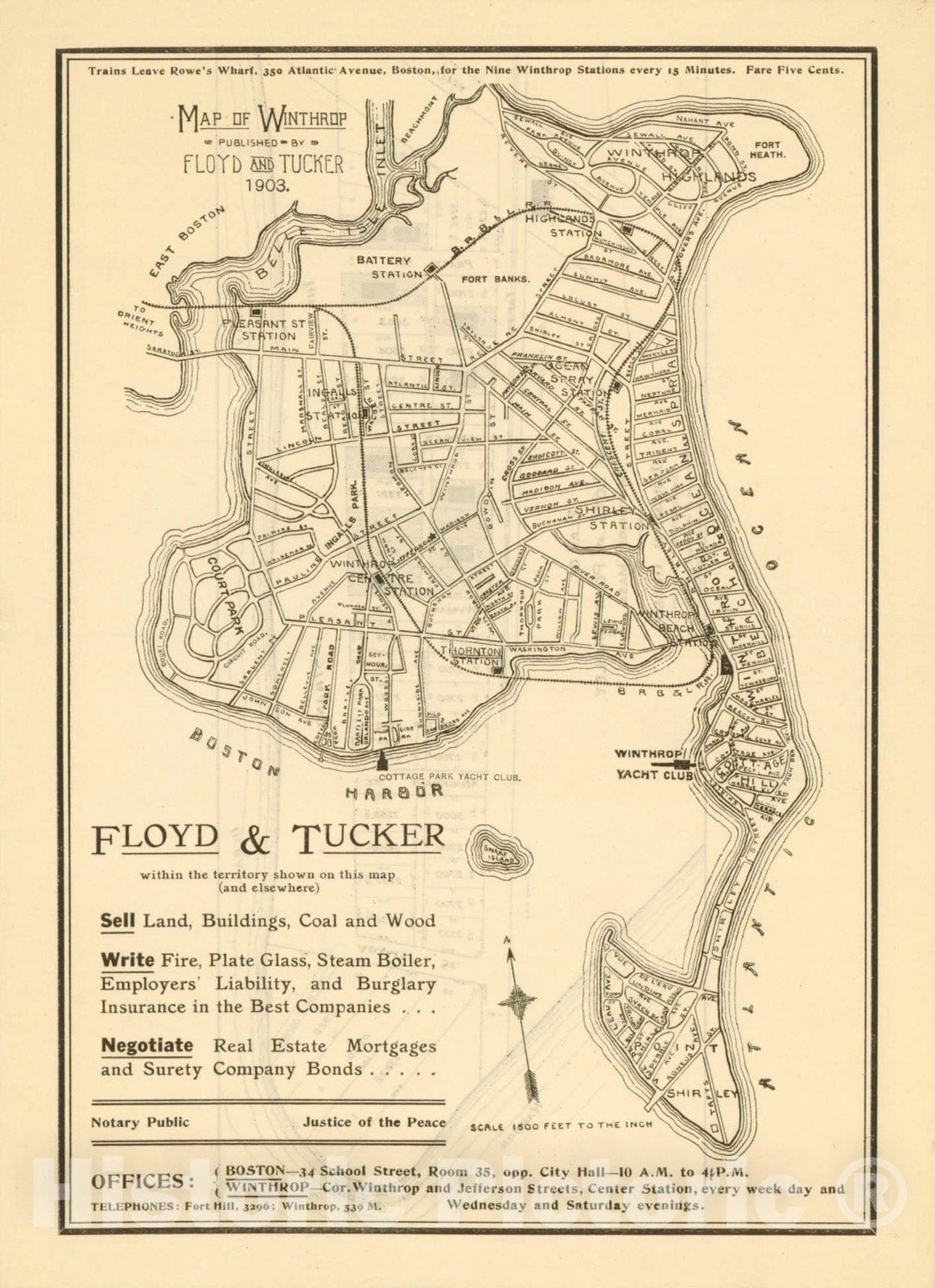 Historic Map : Winthrop 1903 , Vintage Wall Art