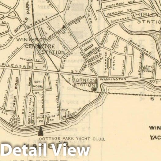 Historic Map : Winthrop 1903 , Vintage Wall Art