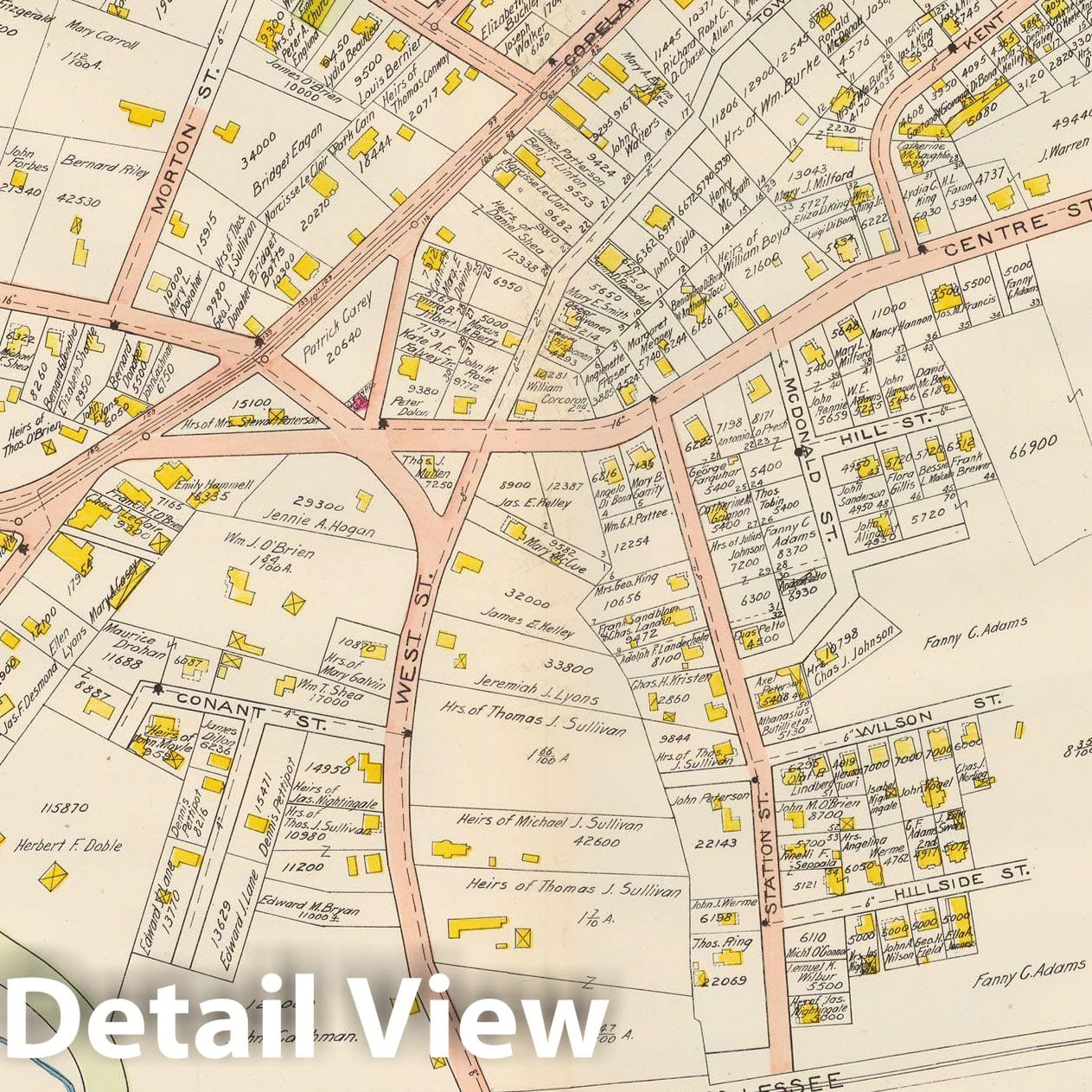 Historic Map : Atlas City of Quincy, Quincy 1907 Plate 028 , Vintage Wall Art