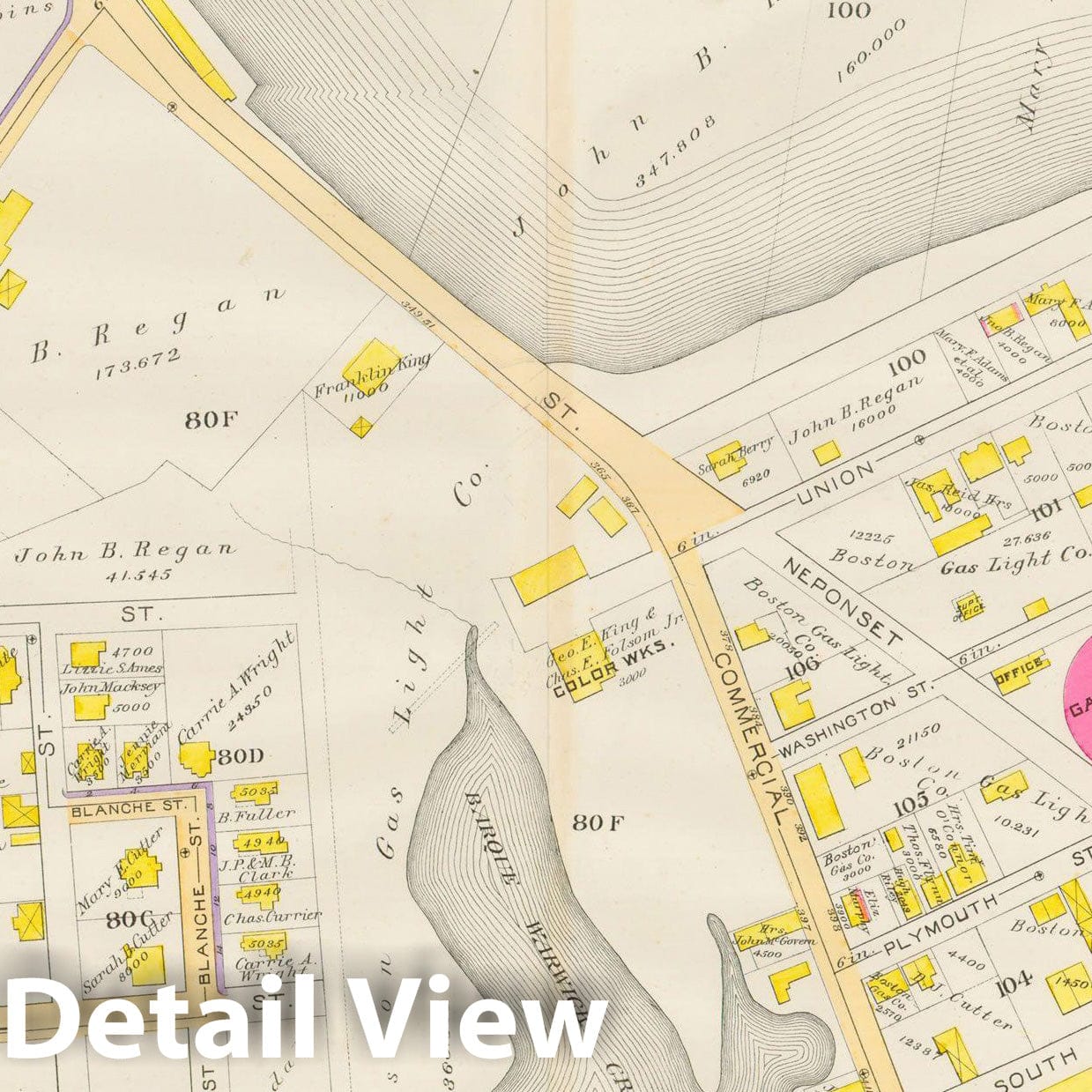 Historic Map : Atlas City of Boston, Vol. 5, Dorchester, Dorchester 1889 Plate 019 , Vintage Wall Art