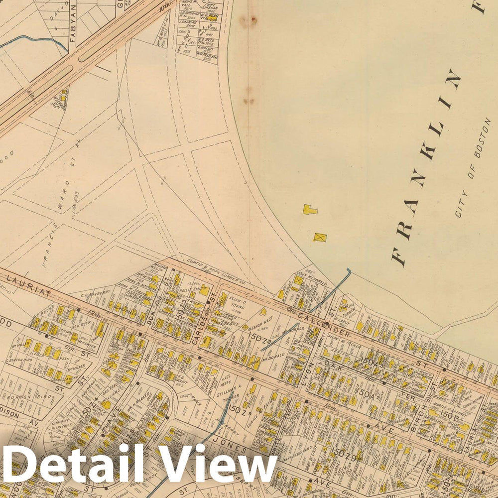 Historic Map : Atlas of Dorchester, West Roxbury and Brighton, Dorchester 1899 Plate 011 , Vintage Wall Art