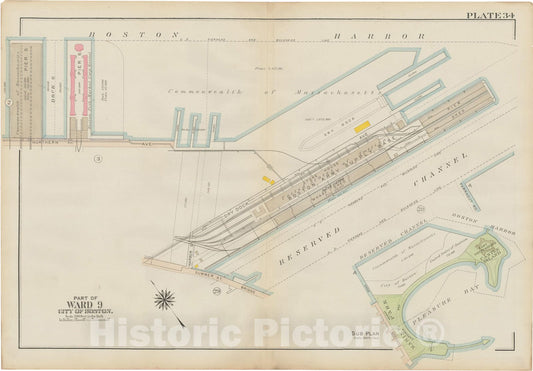Historic Map : Atlas City of Boston: South Boston 1919 Plate 034 , Vintage Wall Art
