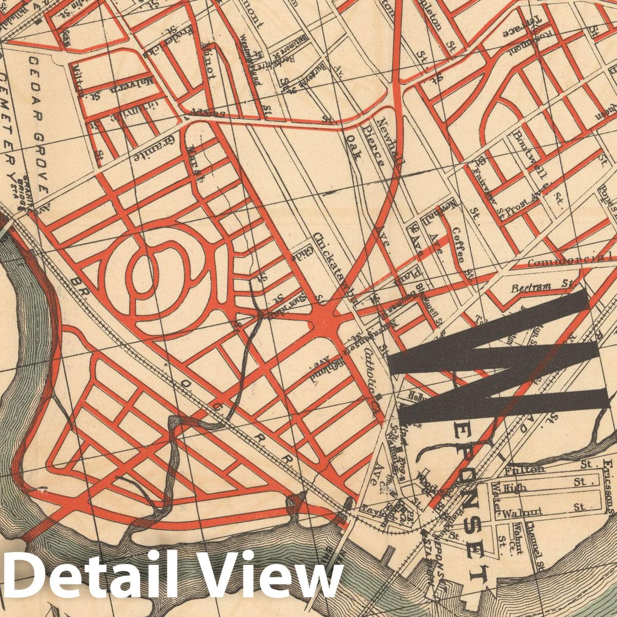 Historic Map : Board of Survey Annual Report, Boston 1893 , v2, Vintage Wall Art