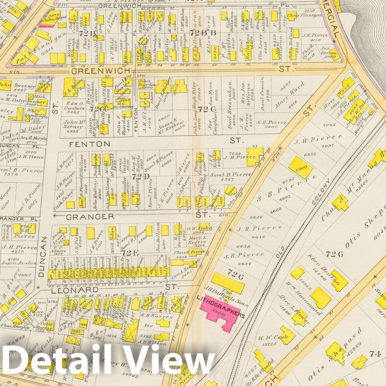 Historic Map : Atlas City of Boston, Vol. 5, Dorchester, Dorchester 1889 Plate 018 , Vintage Wall Art