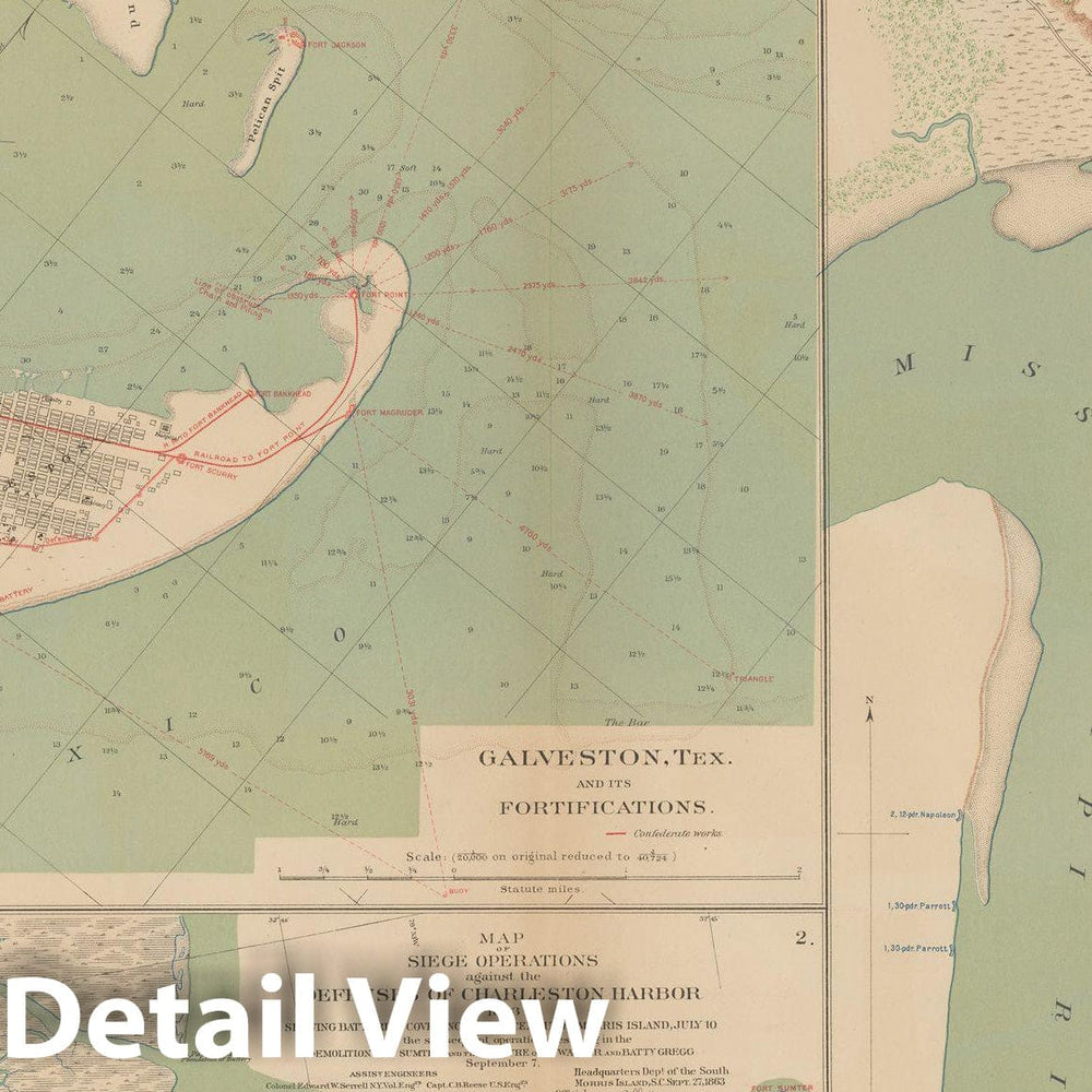 Historic Map : Civil War Atlas of the Union and Confederate Armies, Battles in LA, SC & TX 1895 , Vintage Wall Art