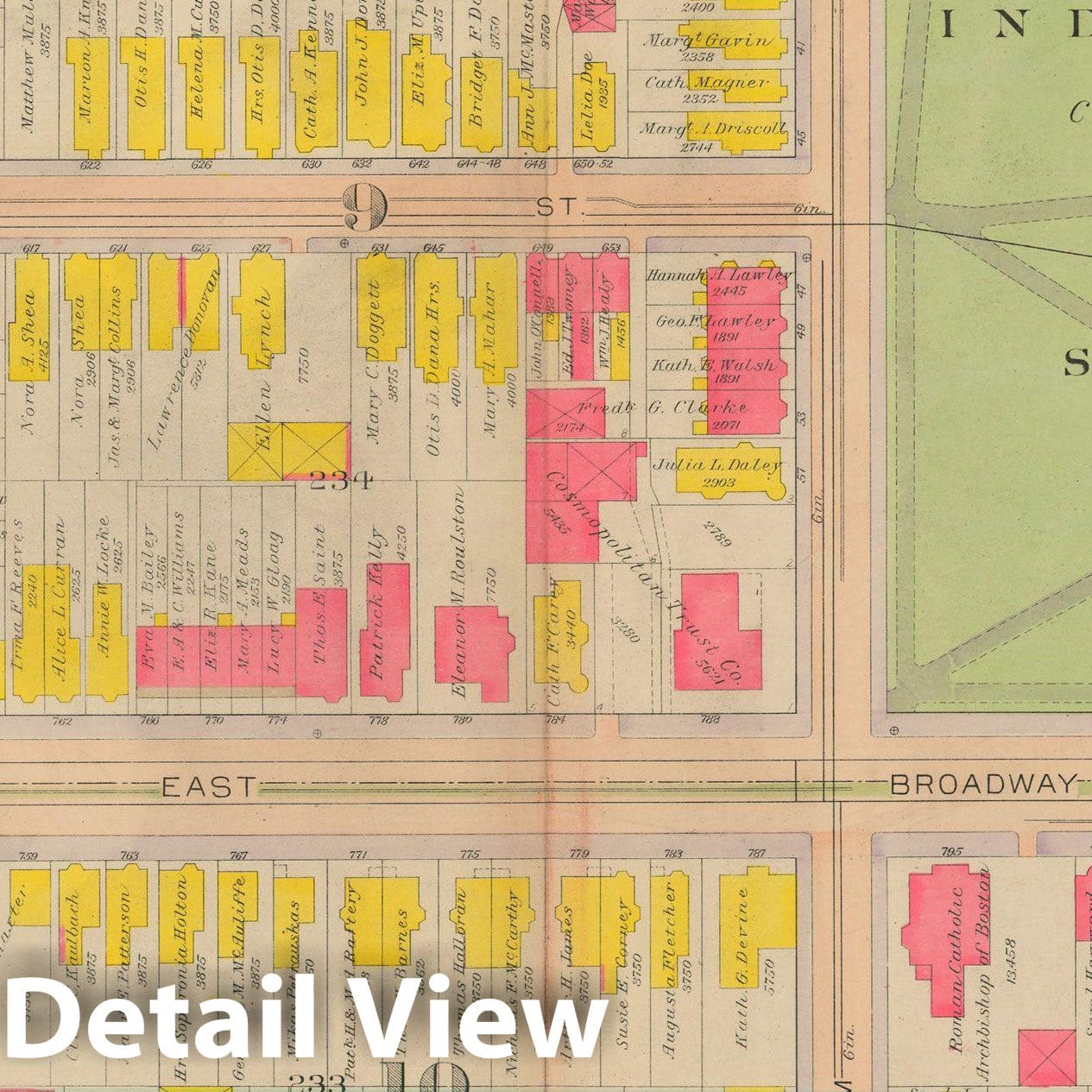 Historic Map : Atlas City of Boston: South Boston 1919 Plate 021 , Vintage Wall Art