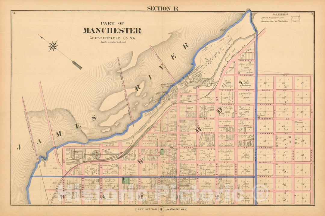 Historic Map : Manchester , Vintage Wall Art