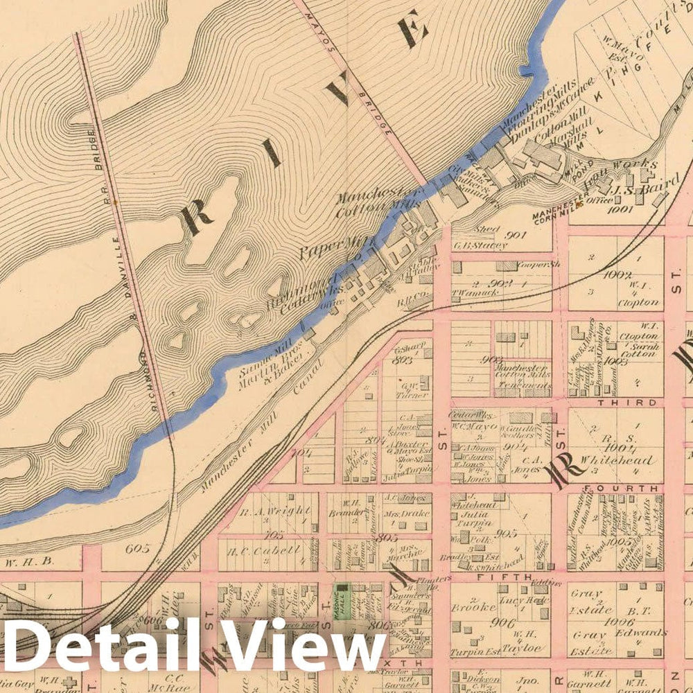 Historic Map : Manchester , Vintage Wall Art