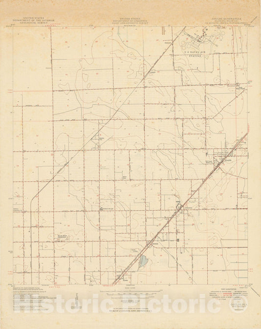 Historic Map : USGS 7.5 Minute Sheets and Quadrangles, Goulds 1949 Topographic Map , Vintage Wall Art