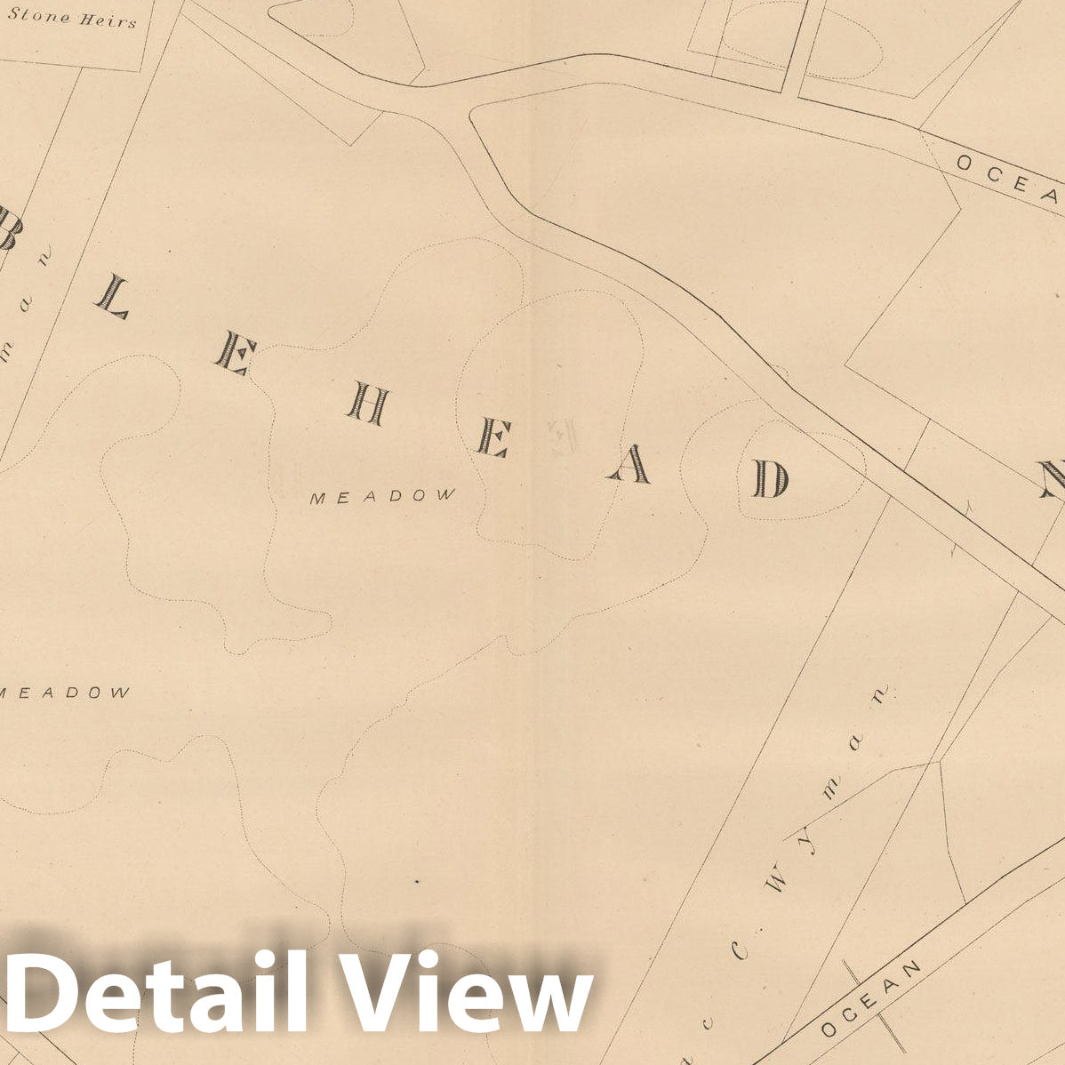 Historic Map : Atlas of Marblehead, Marblehead 1881 Plate M , Vintage Wall Art
