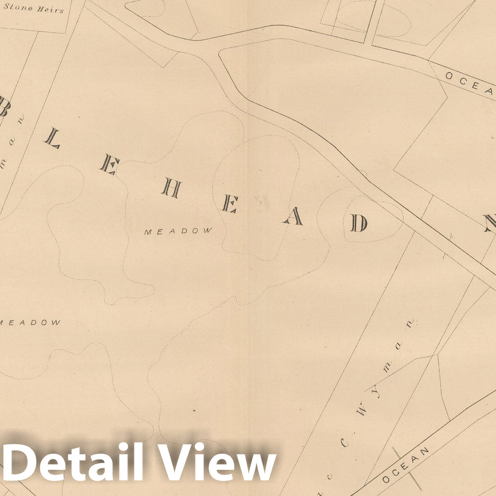 Historic Map : Atlas of Marblehead, Marblehead 1881 Plate M , Vintage Wall Art