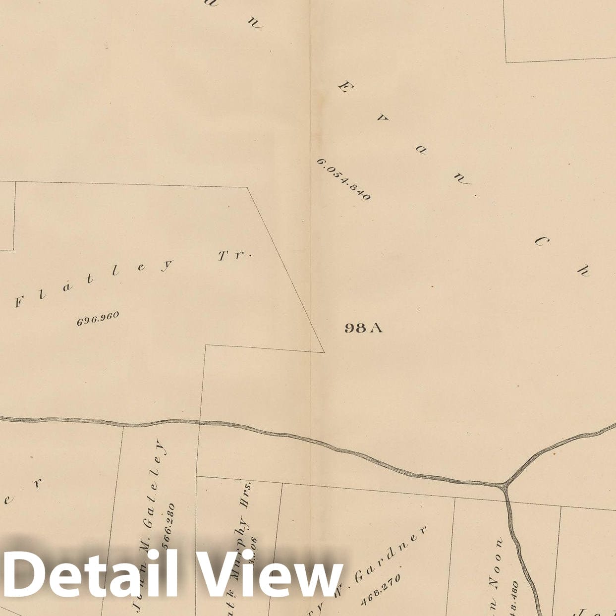 Historic Map : Atlas City of Boston, West Roxbury 1890 Plate 029 , Vintage Wall Art