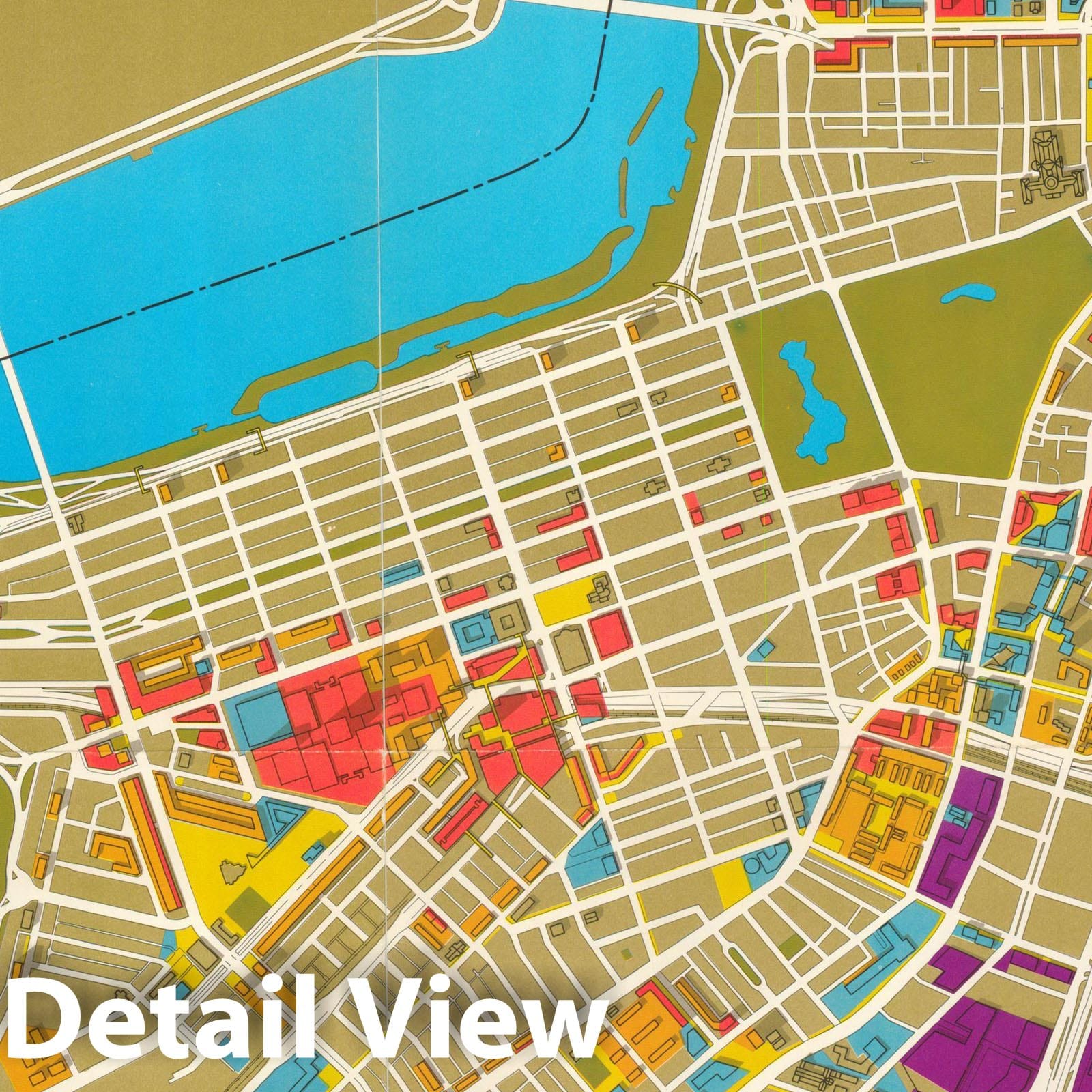 Historic Map : Boston 1965 , Vintage Wall Art