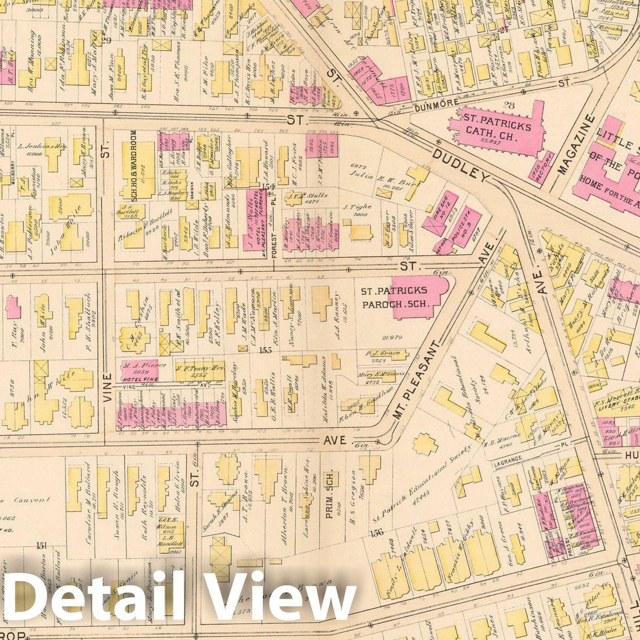 Historic Map : Atlas City of Boston Proper 1895 Plate 042 , Vintage Wall Art