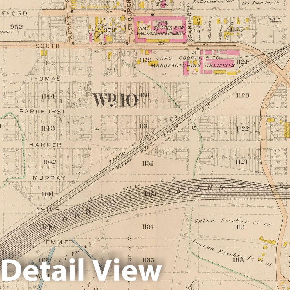 Historic Map : Atlas City of Newark, Newark 1901 Plate 029 , Vintage Wall Art