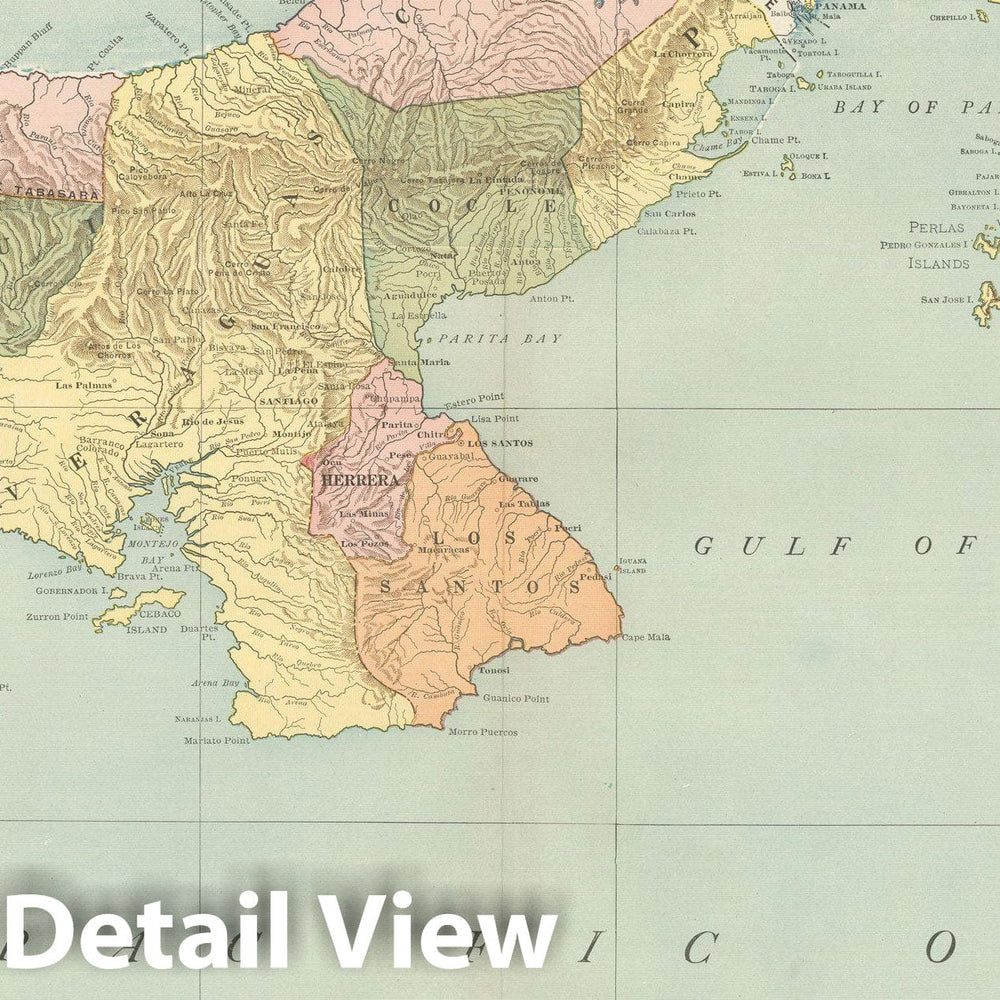 Historic Map : Commercial Atlas of America, 56th Edition, Panama 1925 , Vintage Wall Art