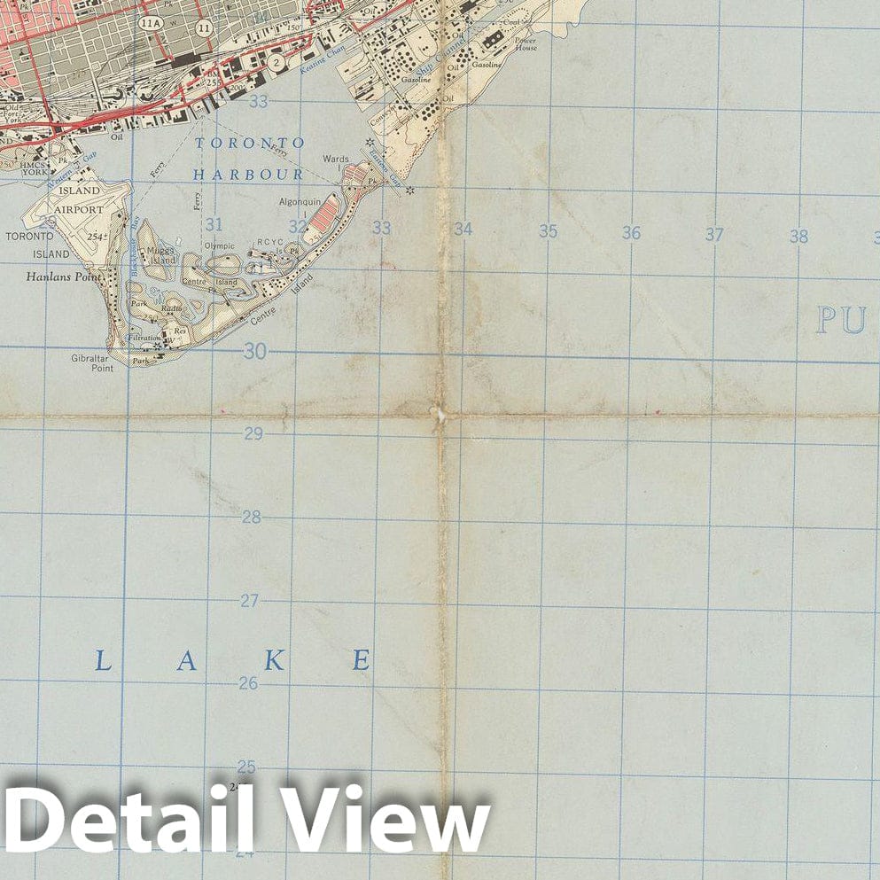 Historic Map : Canada National Topographic System, Toronto 1964 , Vintage Wall Art
