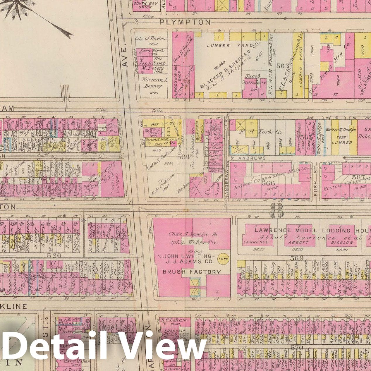 Historic Map : Atlas City of Boston: Boston Proper and Back Bay, Boston 1928 Plate 026 , Vintage Wall Art