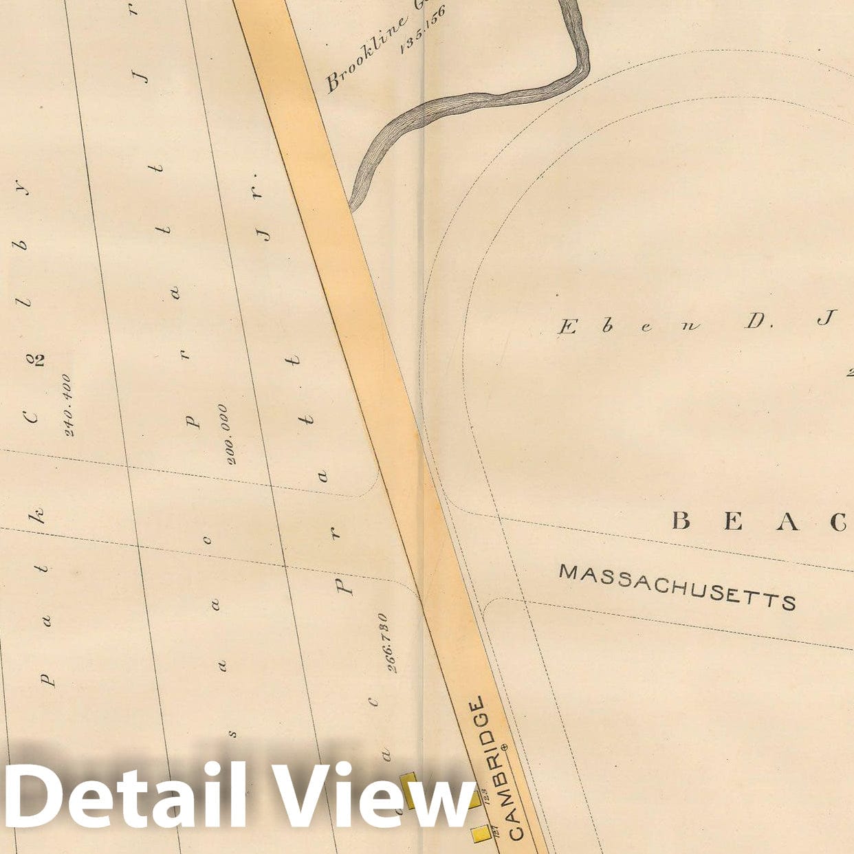 Historic Map : Atlas City of Boston, Volume 7, Brighton Mass., Allston & Brighton 1890 Plate 028 , Vintage Wall Art