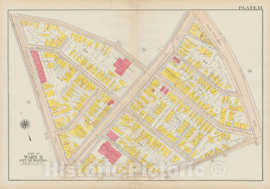 Historic Map : Atlas City of Boston: South Boston 1919 Plate 013 , Vintage Wall Art