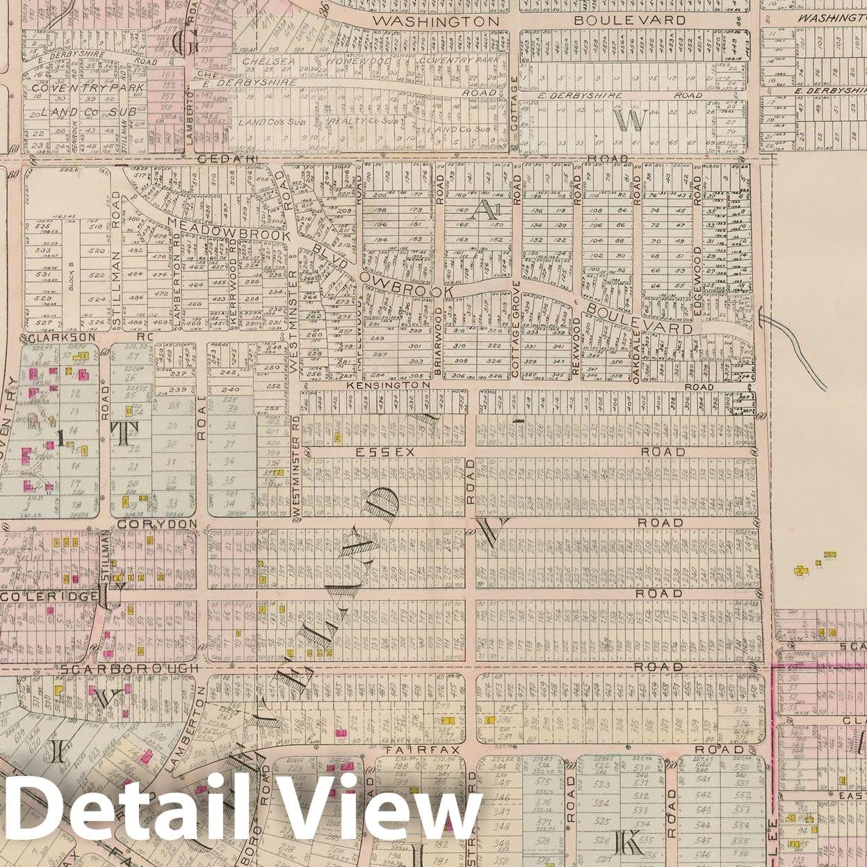 Historic Map : Plat Book of The City of Cleveland, Vol. One, 1912 Plate 046 , Vintage Wall Art