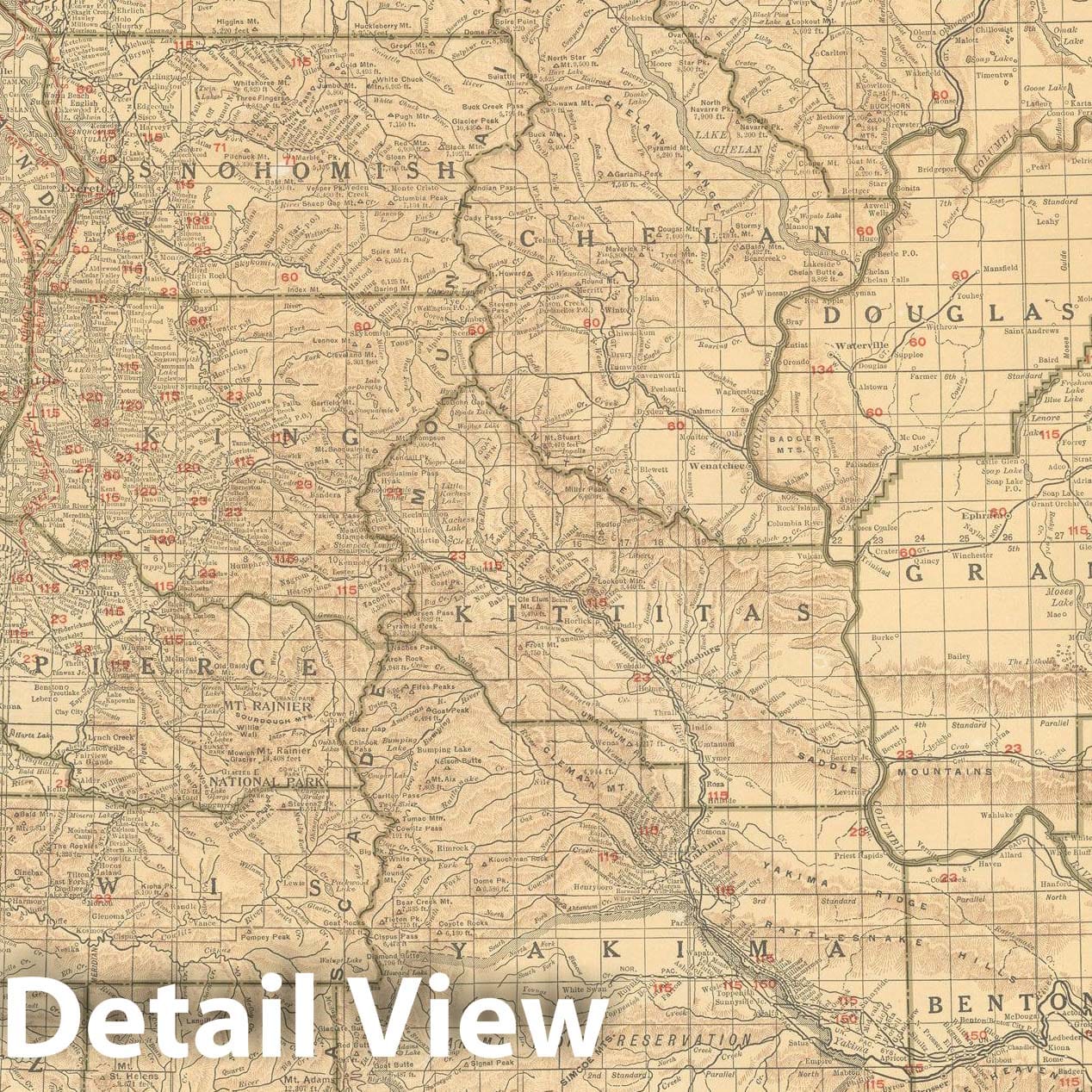 Historic Map : Washington 1925 , v2, Vintage Wall Art