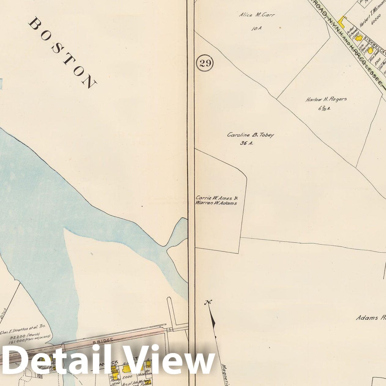 Historic Map : Atlas City of Quincy, Quincy 1907 Plate 009 , Vintage Wall Art