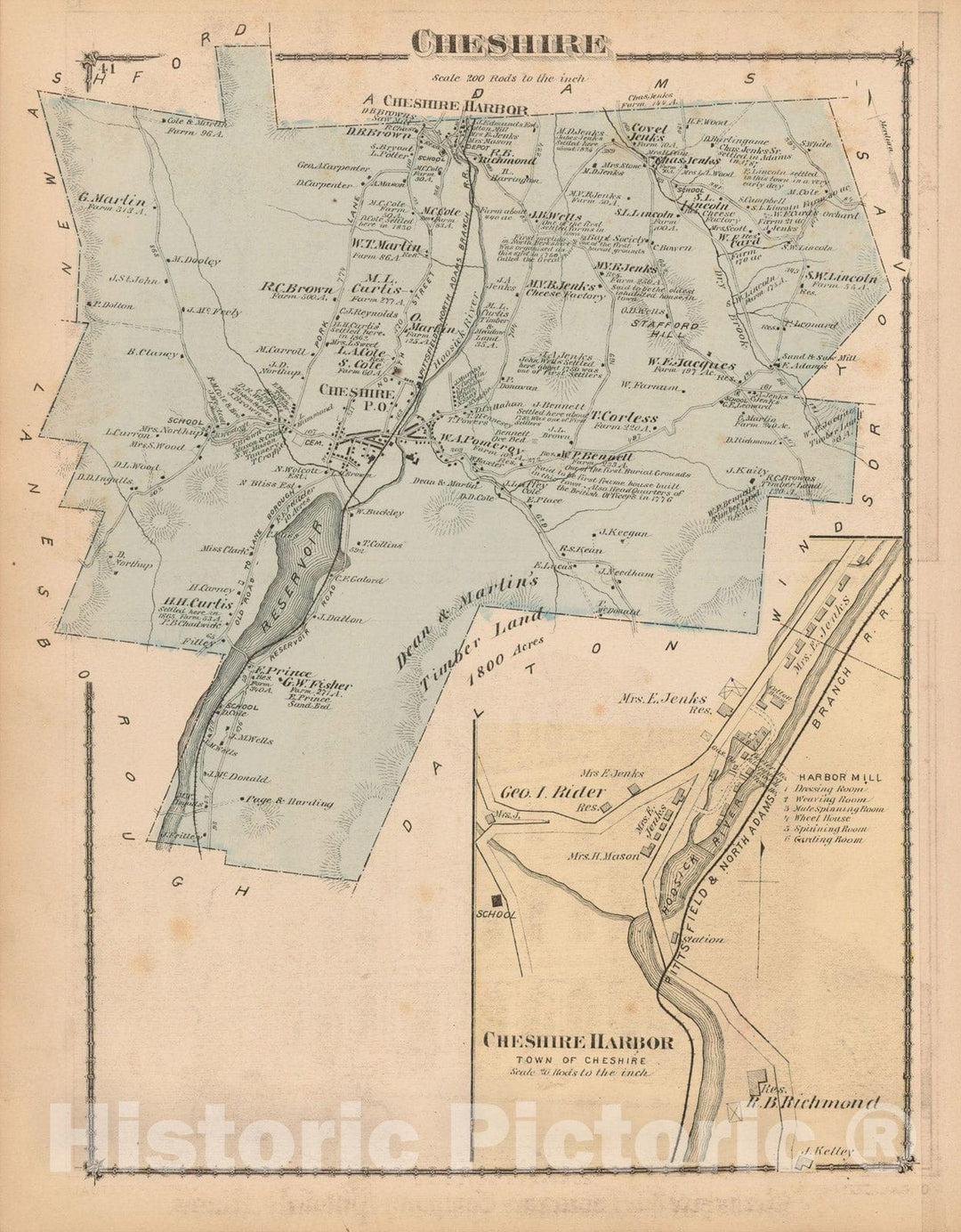 Historic Map : County Atlas of Berkshire County, Cheshire 1876 , v2, Vintage Wall Art