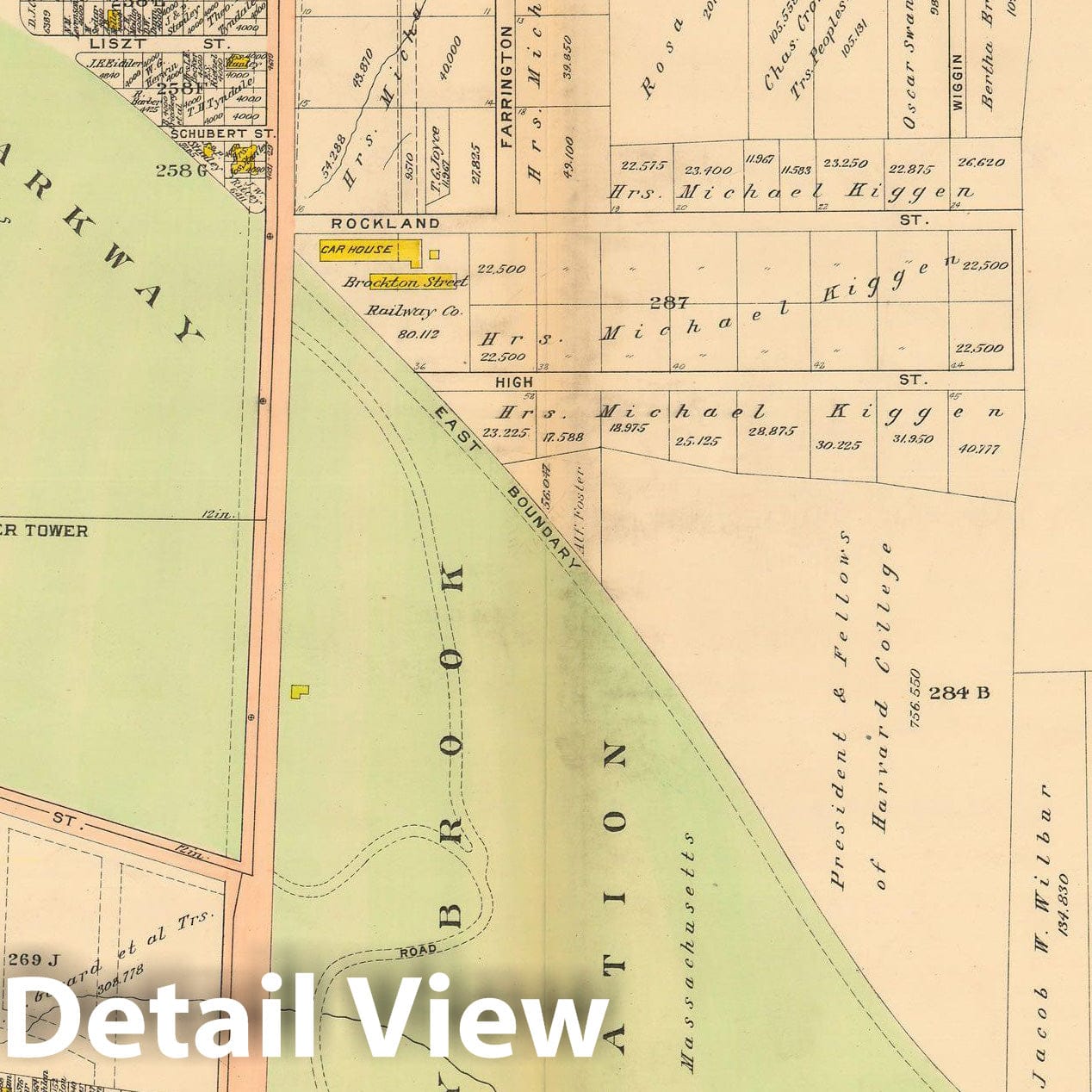 Historic Map : Atlas City of Boston, West Roxbury, Roslindale 1914 Plate 026 , Vintage Wall Art