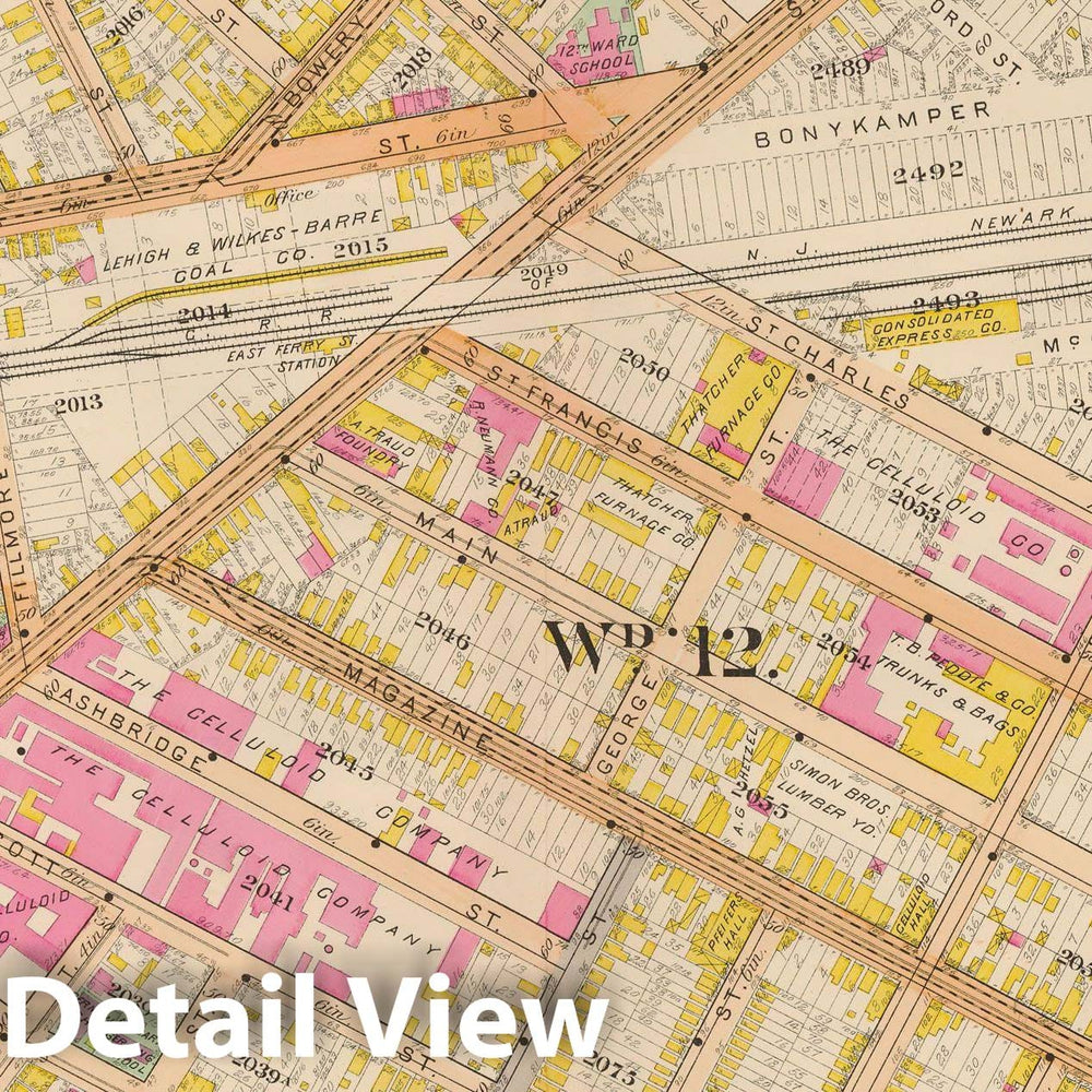 Historic Map : Atlas City of Newark, Newark 1901 Plate 031 , Vintage Wall Art