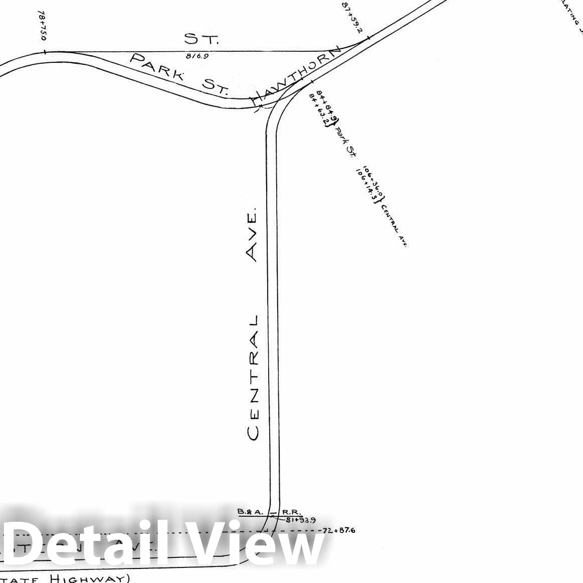 Historic Map : Boston Elevated Railway Track Plans, Chelsea 1899-1915 Plate 022 , Vintage Wall Art