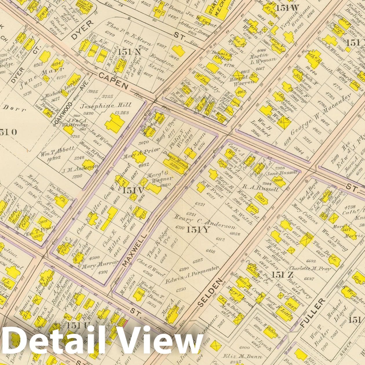 Historic Map : Atlas City of Boston, Dorchester, Dorchester 1910 Plate 026 , Vintage Wall Art