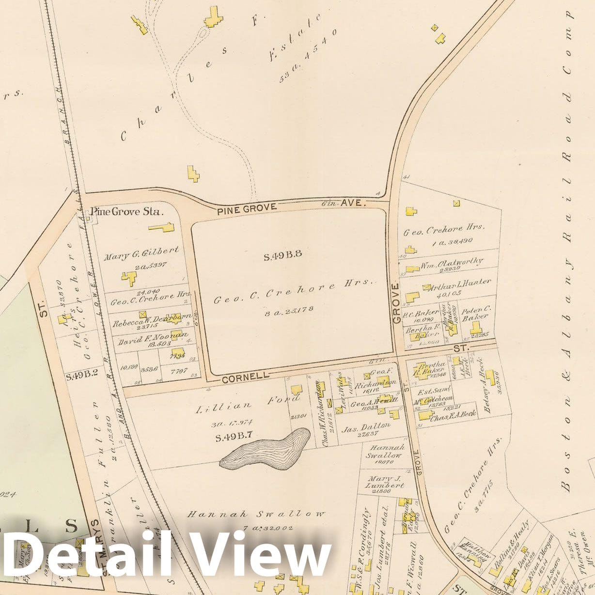 Historic Map : Atlas City of Newton, Newton 1895 Plate 011 , Vintage Wall Art