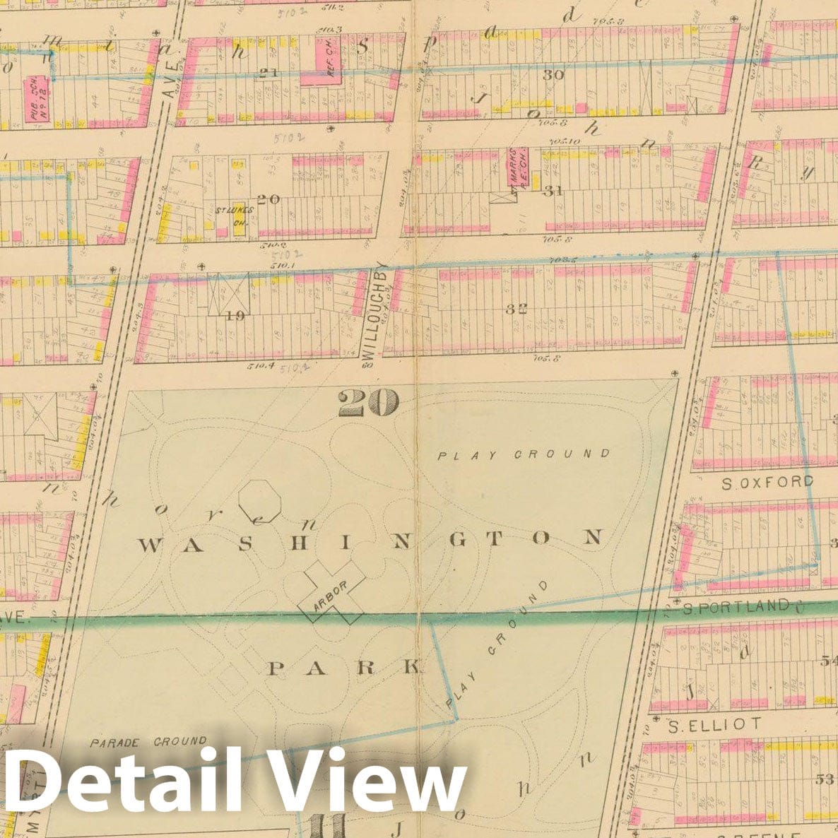 Historic Map : Atlas Entire City of Brooklyn Complete in One Volume, Brooklyn 1880 Plate 006 , Vintage Wall Art