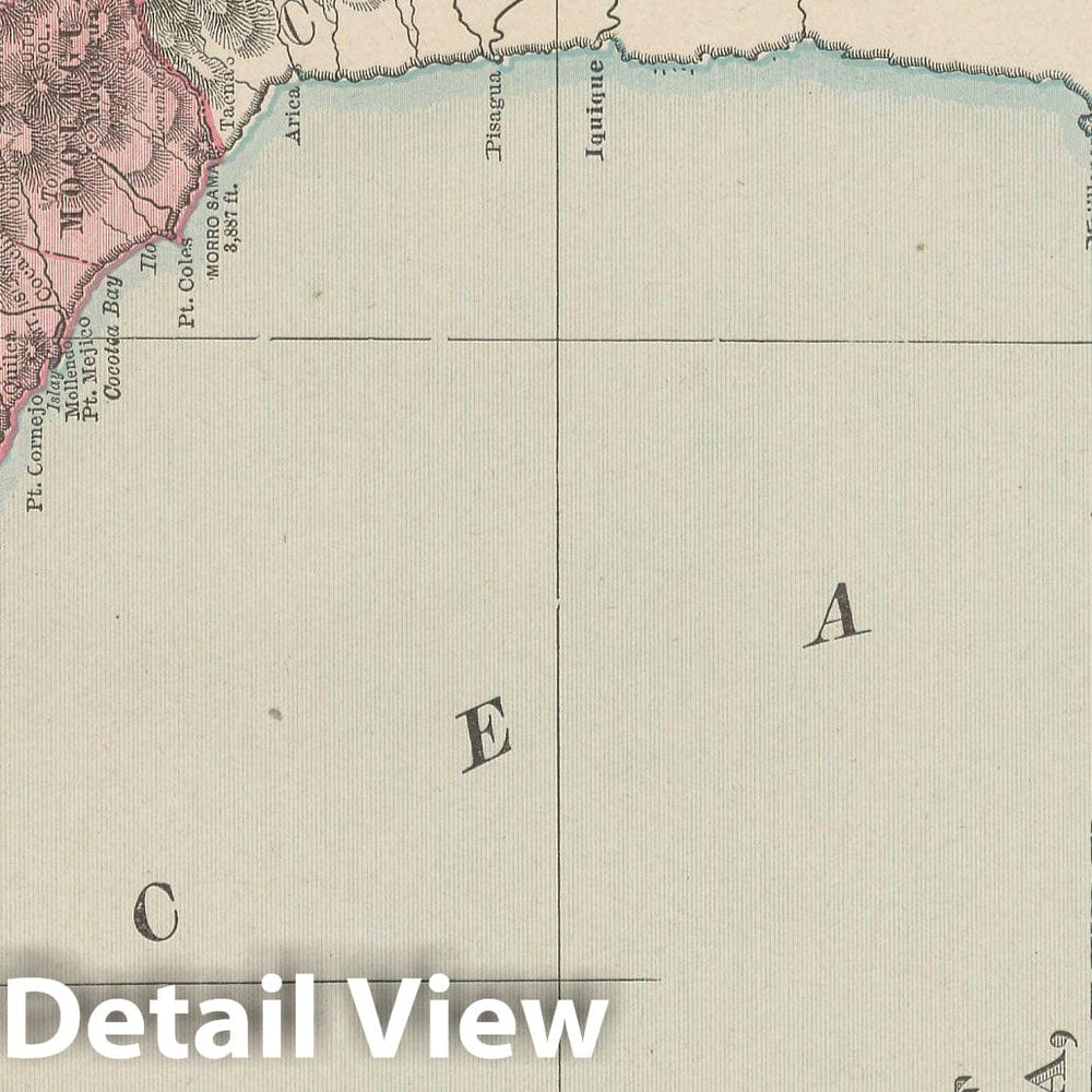 Historic Map : Ecuador & Peru & Bolivia 1900 , Universal Atlas World , v2, Vintage Wall Art