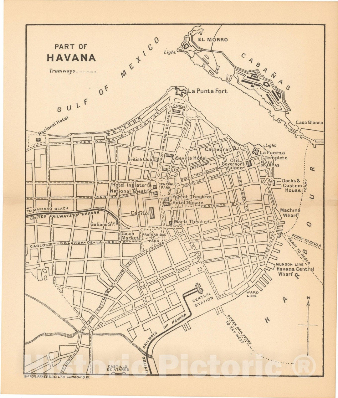 Historic Map : Pocket Guide to the West Indies, Havana 1939 , Vintage Wall Art