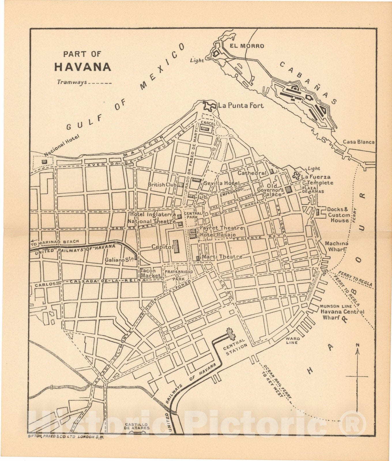 Historic Map : Pocket Guide to the West Indies, Havana 1939 , Vintage Wall Art