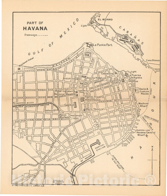 Historic Map : Pocket Guide to the West Indies, Havana 1939 , Vintage Wall Art